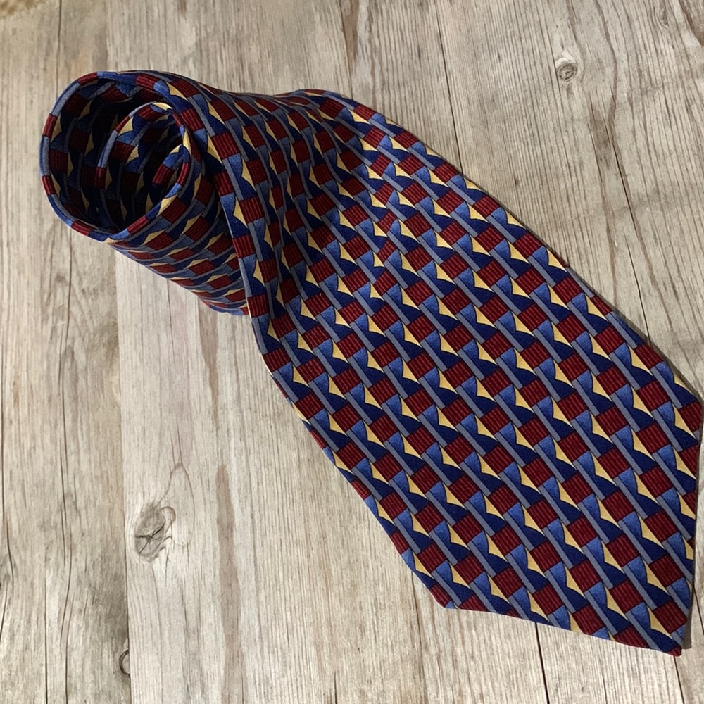 Mike Krzyzewski collection three for JimmyZ tie. Geometric